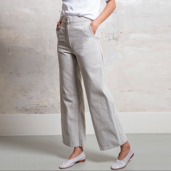 NWT Rachel Comey - Clean Bishop khaki wide leg pants jeans size 2/4, 26/27 - Picture 1 of 9